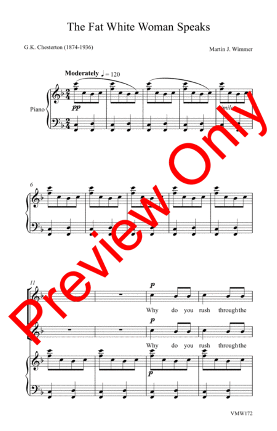 To a Fat Lady Seen from the Train SA scores gallery preview page 6