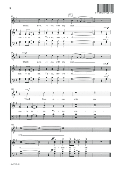 Asante Sana, Yesu (Thank You, Jesus) by Mark Burrows 4-Part - Digital Sheet Music