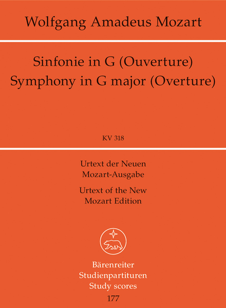 Symphony, No. 32 G major, KV 318