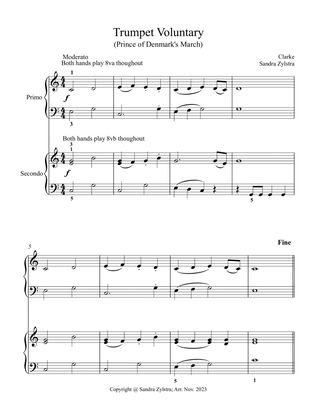 Trumpet Voluntary (Prince of Denmark's March) (late elementary piano duet)