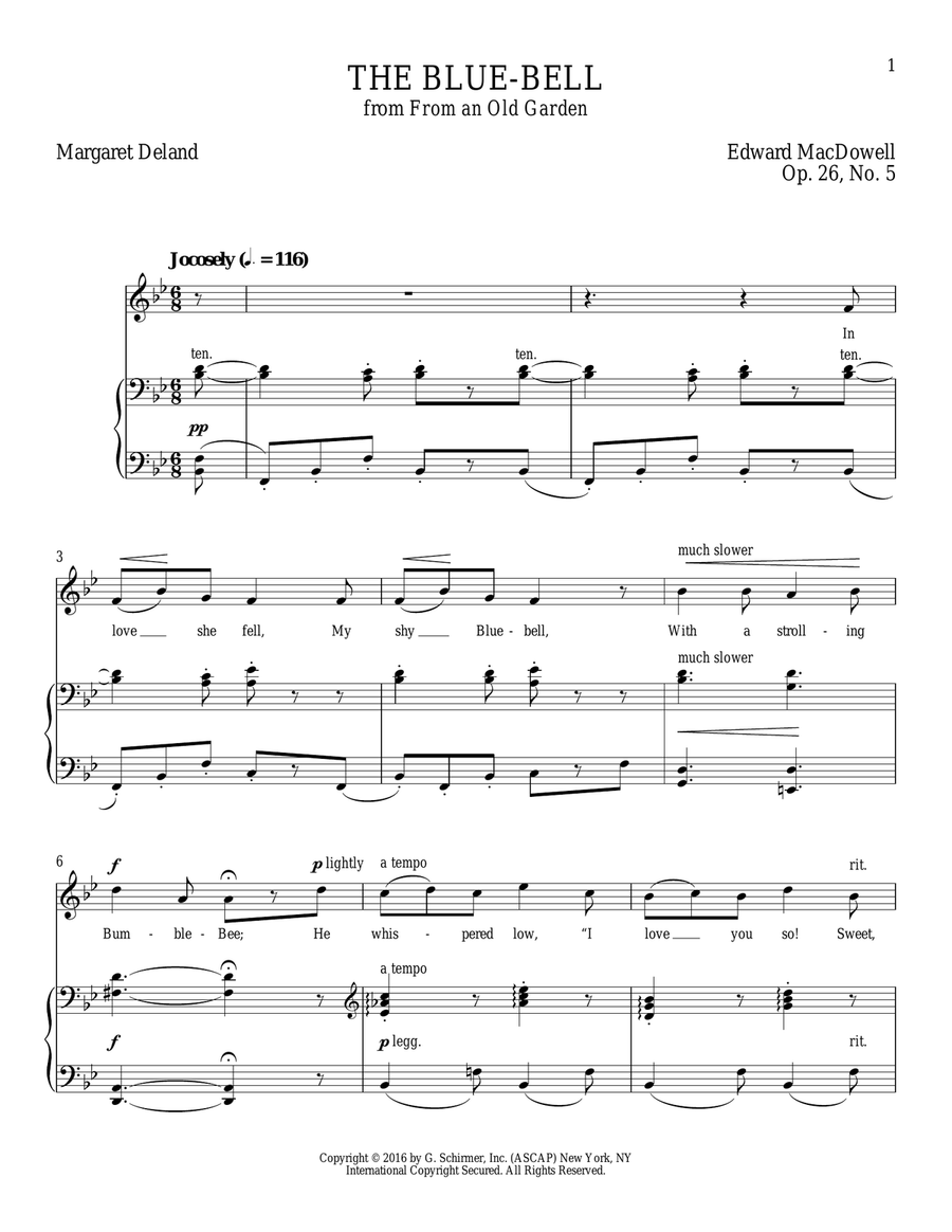 The Blue-Bell Soprano Voice scores gallery preview page 1