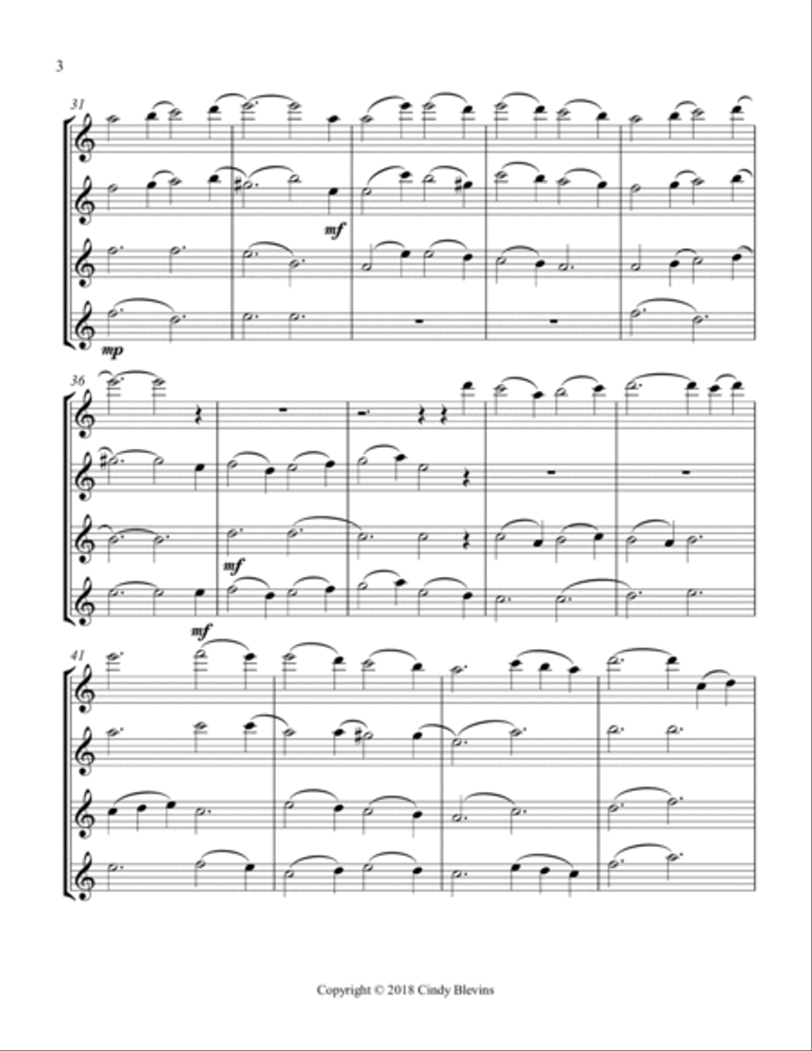 God Rest Ye Merry, Gentlemen, for Flute Quartet Flute Quartet scores gallery preview page 4