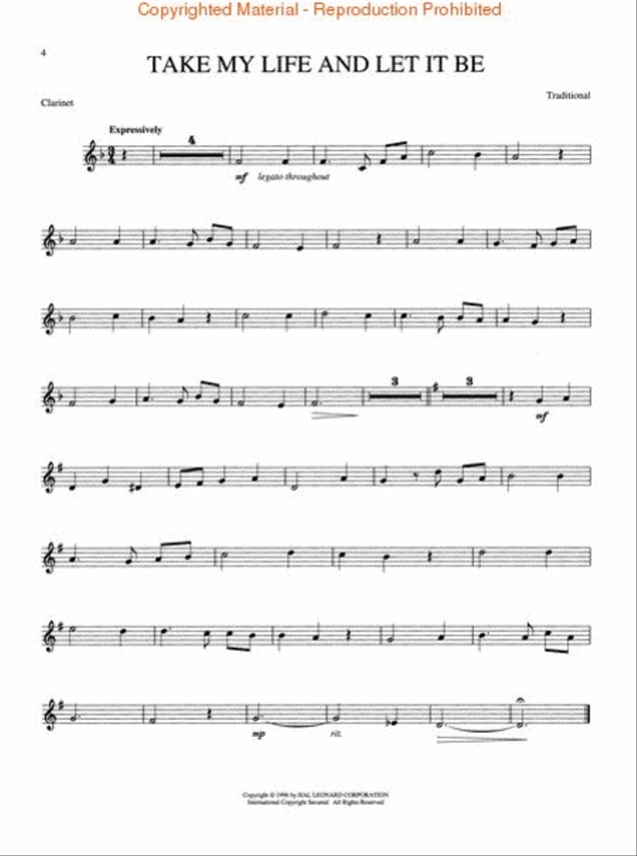 Hymns for the Master Hymns for the Master Clarinet Solo scores gallery preview page 2