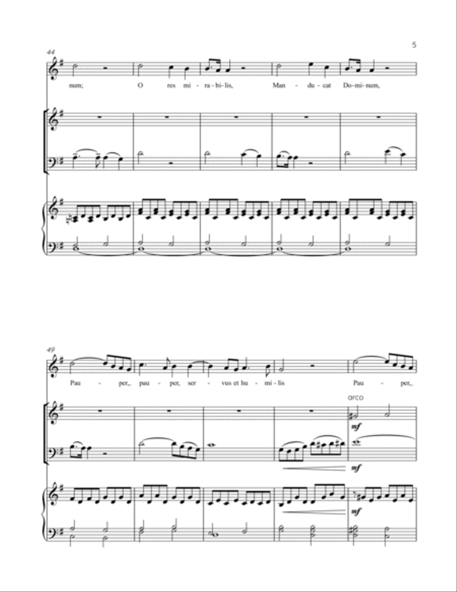 Panis Angelicus for Voice & Piano Trio Accompaniment Panis Angelicus for Voice & Piano Trio Accompaniment 4-Part scores gallery preview page 5