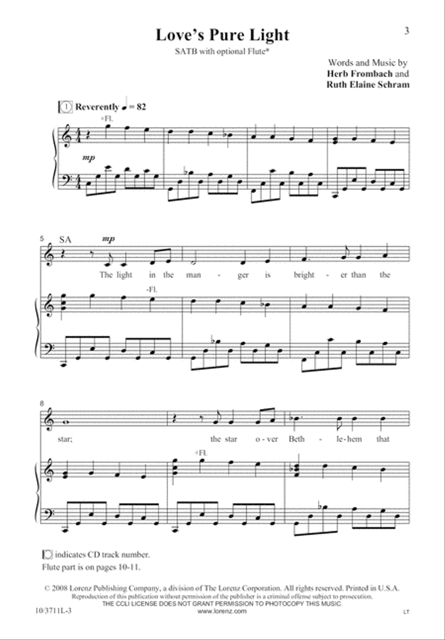 Love's Pure Light Love's Pure Light 4-Part scores gallery preview page 3