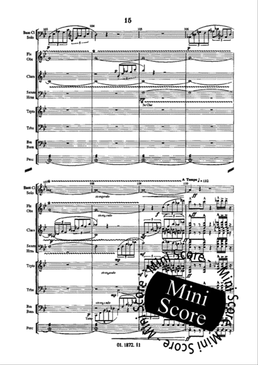 Concerto for Bass Clarinet and Band Concert Band scores gallery preview page 19