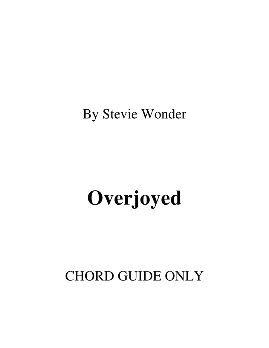 Overjoyed Overjoyed Piano scores gallery preview page 1