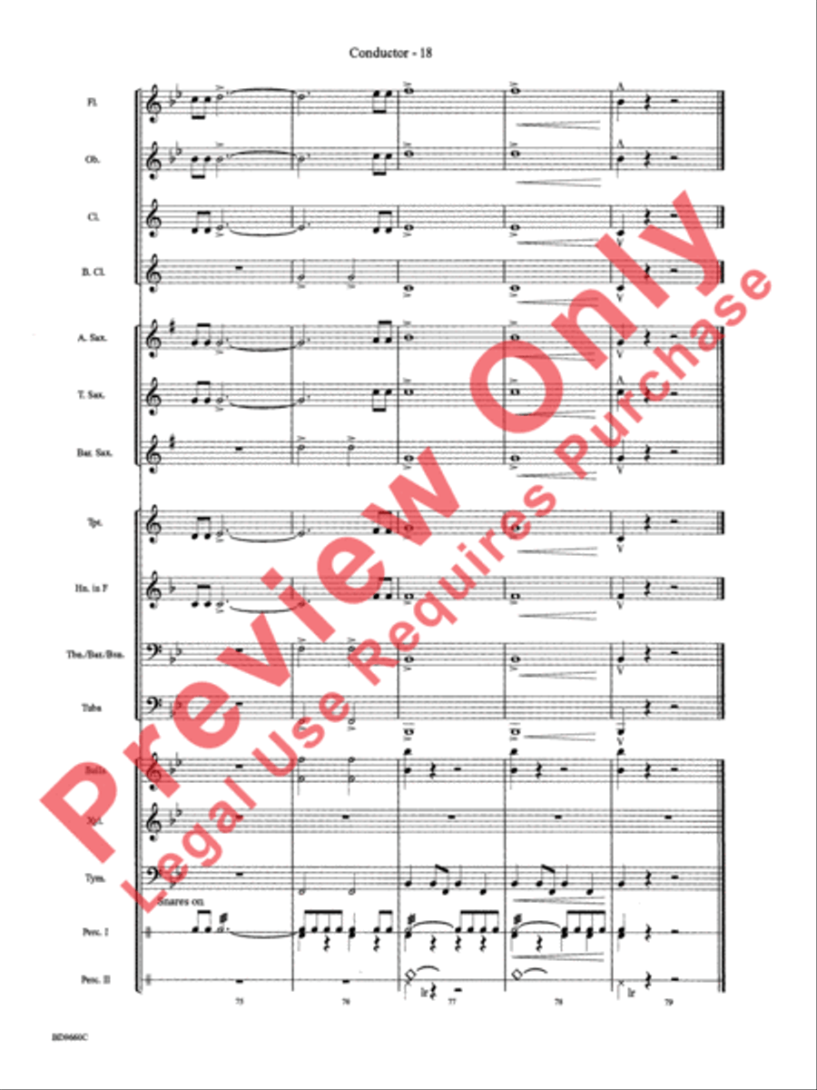 Declaration and Dance Concert Band scores gallery preview page 20