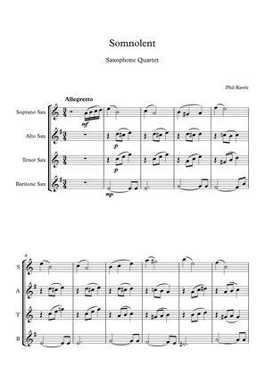 Somnolent - Saxophone Quartet