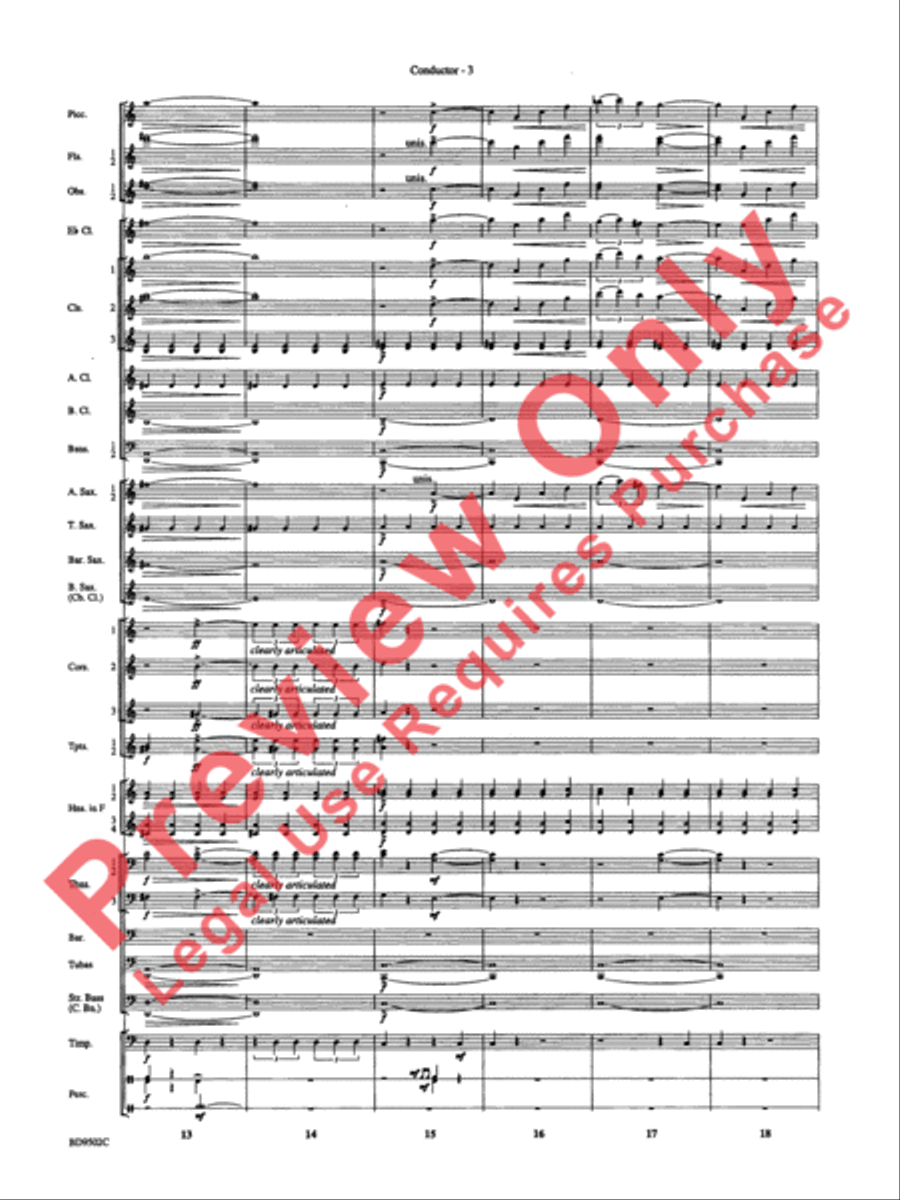 Symphony No. 3 for Band Concert Band scores gallery preview page 6