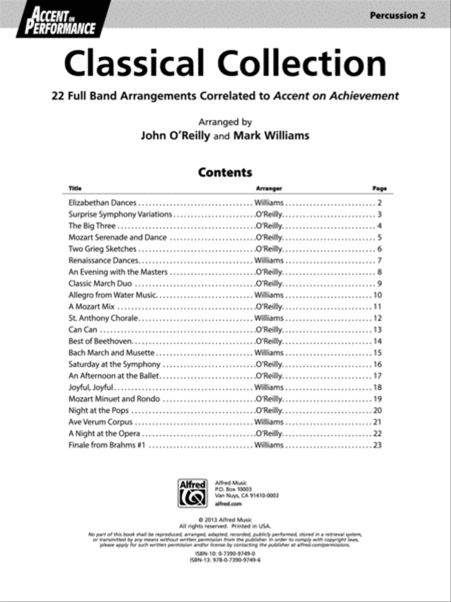 Accent on Performance Classical Collection Concert Band scores gallery preview page 2