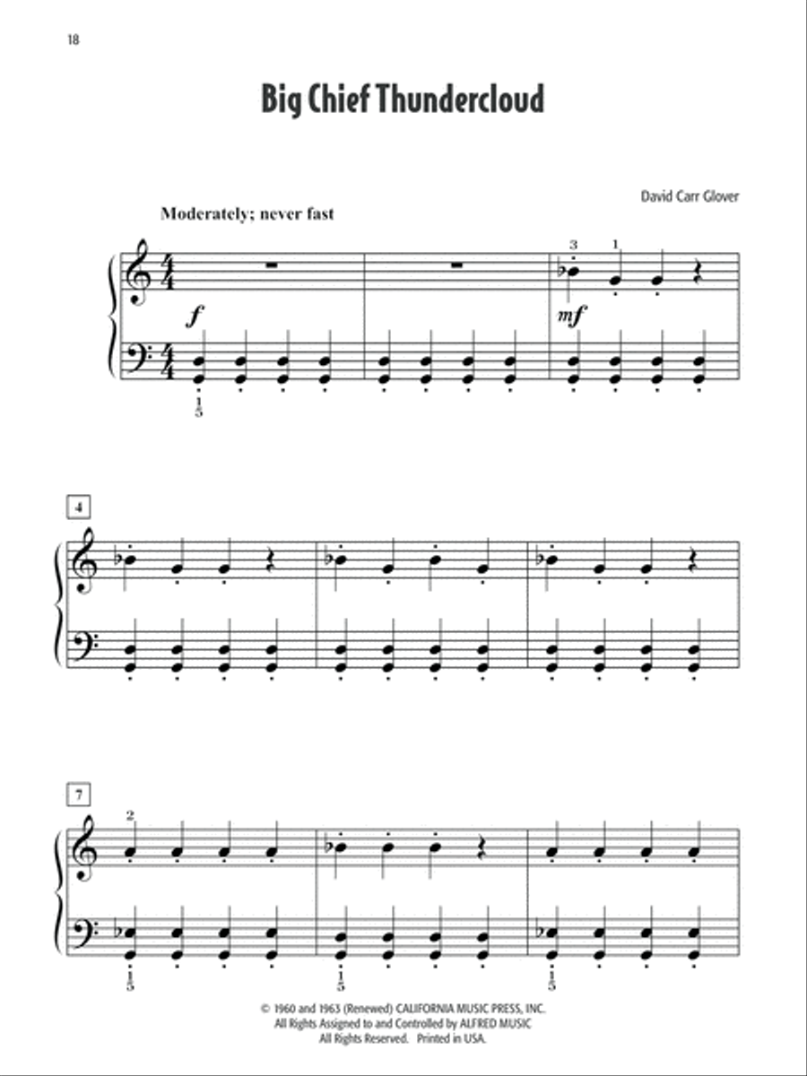 David Carr Glover's Favorite Solos, Book 1 Piano Method scores gallery preview page 5