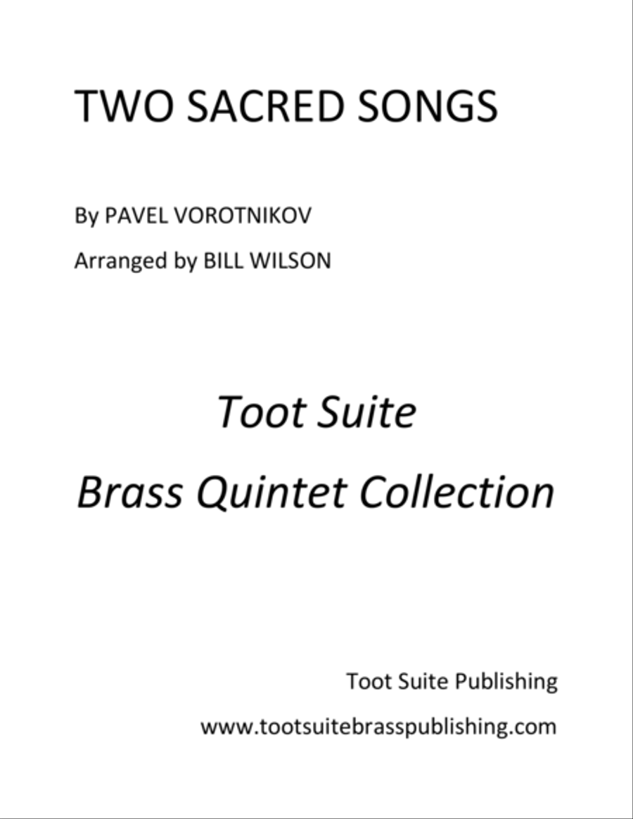 Two Sacred Songs Brass Quintet scores gallery preview page 1