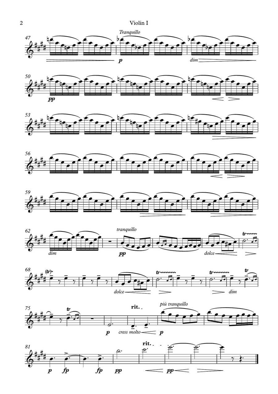 Peer Gynt Suite Nº 1: 1. Morning Mood - For String Quartet (Parts) String Quartet scores gallery preview page 2