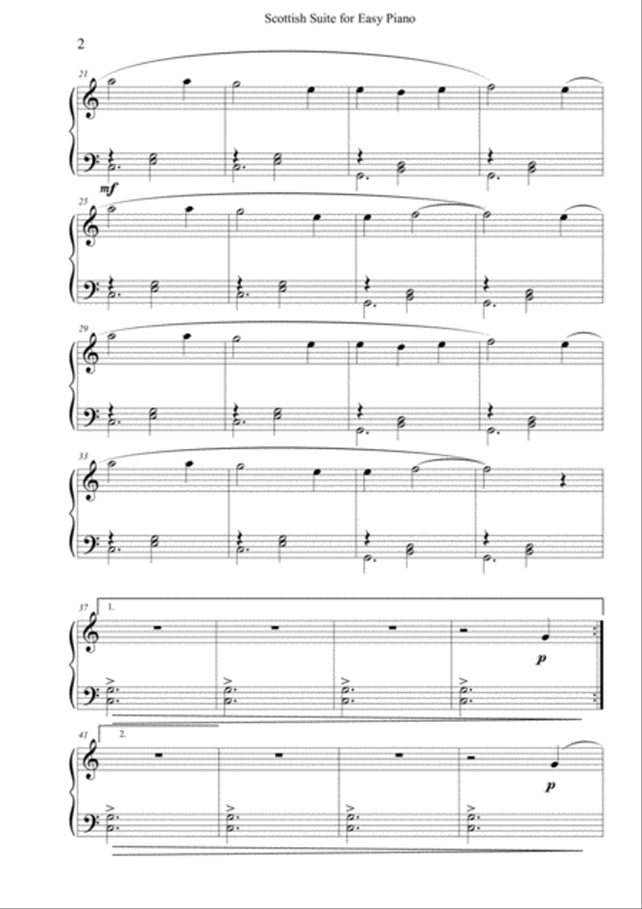 Scottish Suite - For Easy Piano Easy Piano scores gallery preview page 2