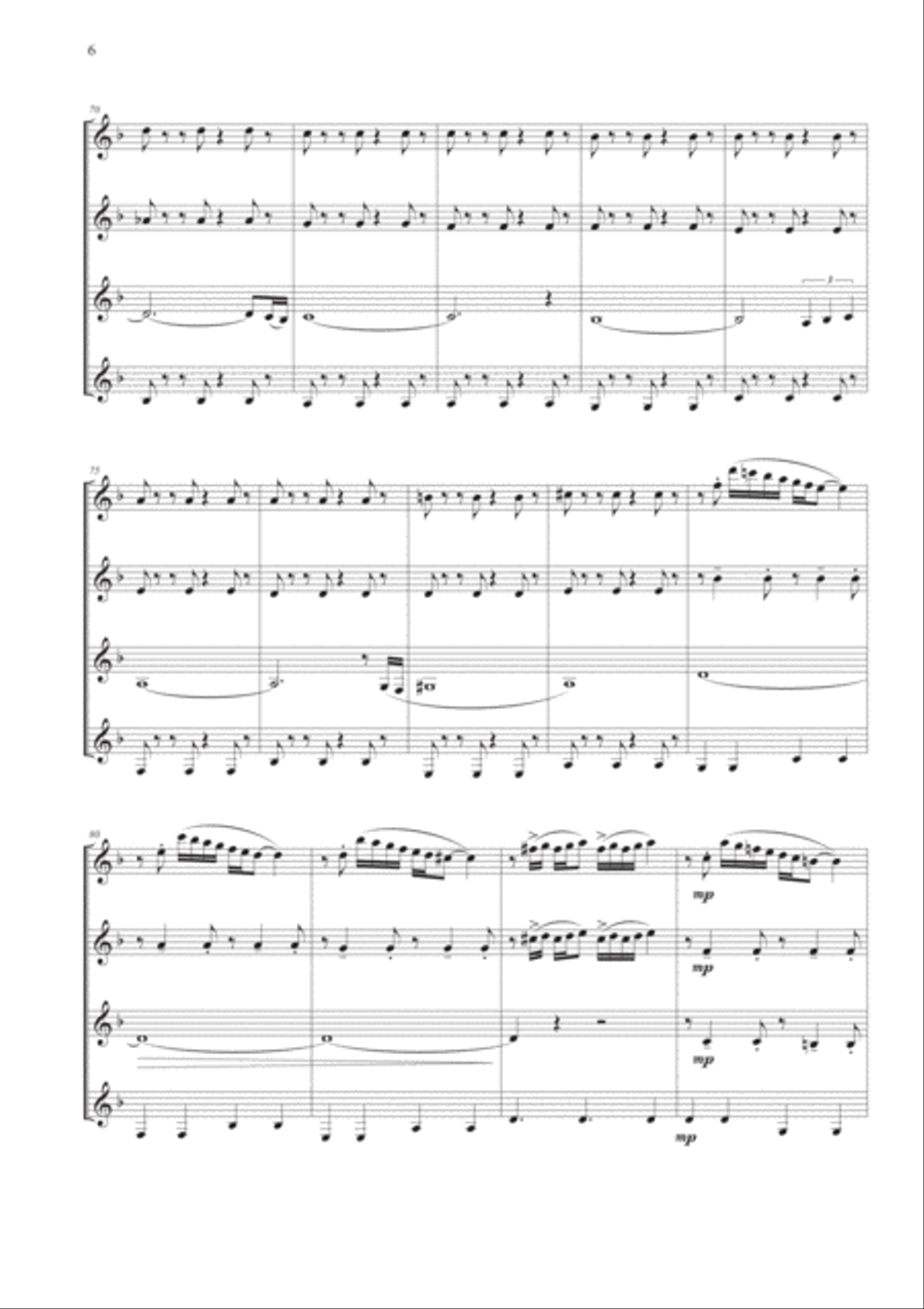 Tango Pour Claude Woodwind Quartet scores gallery preview page 6