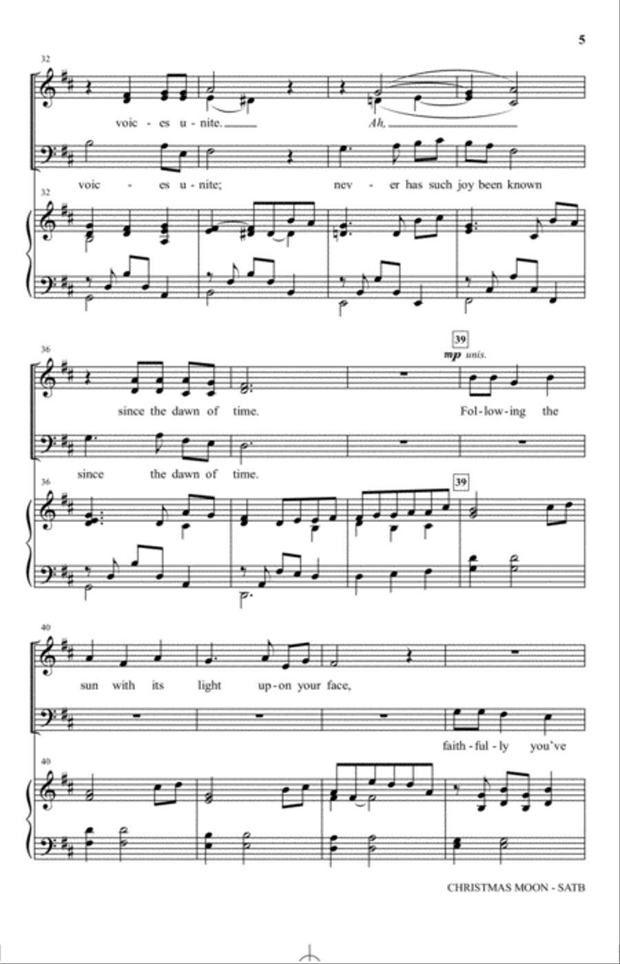 Christmas Moon Christmas Moon 4-Part scores gallery preview page 4
