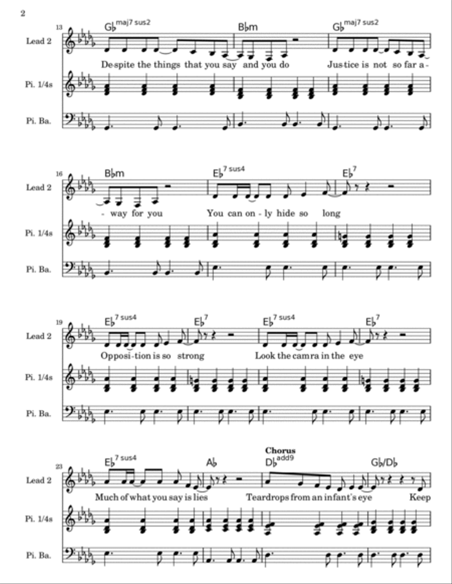 Bi Bi or Bo Bo Easy Piano scores gallery preview page 2