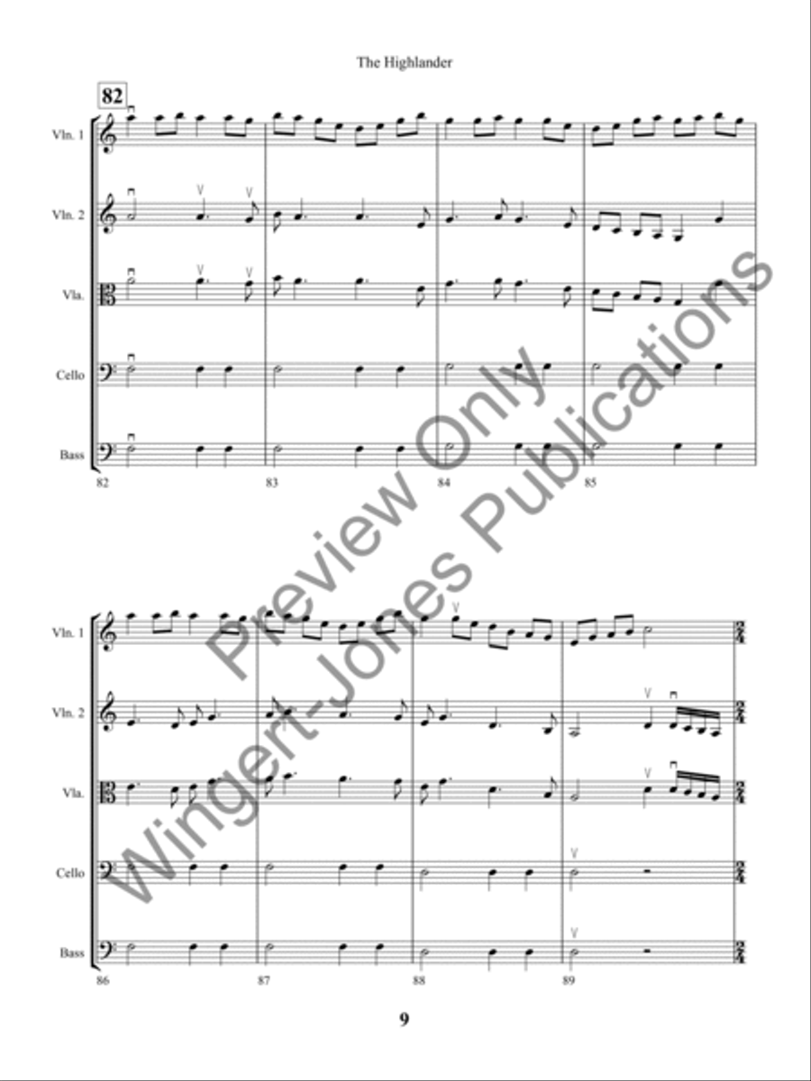 The Highlander (Score) String Orchestra scores gallery preview page 12