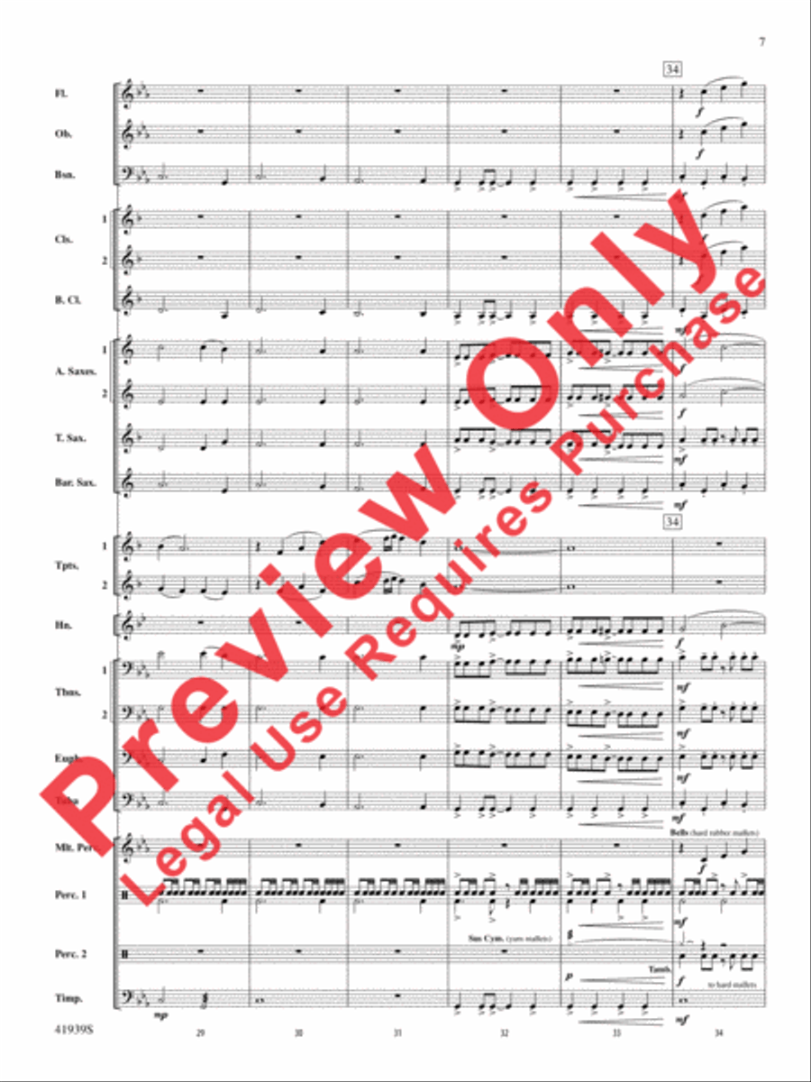 Storm Warning! Concert Band scores gallery preview page 8