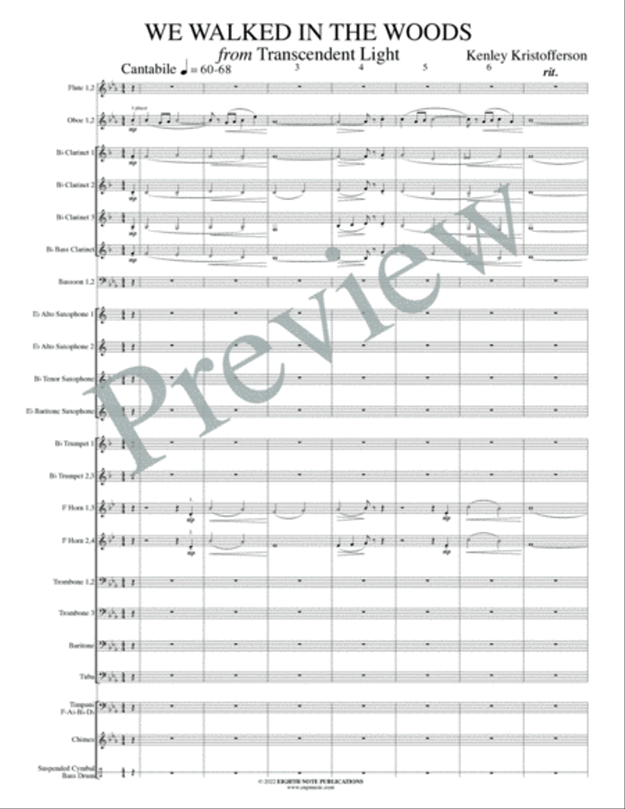 We Walked Through the Woods Concert Band scores gallery preview page 6