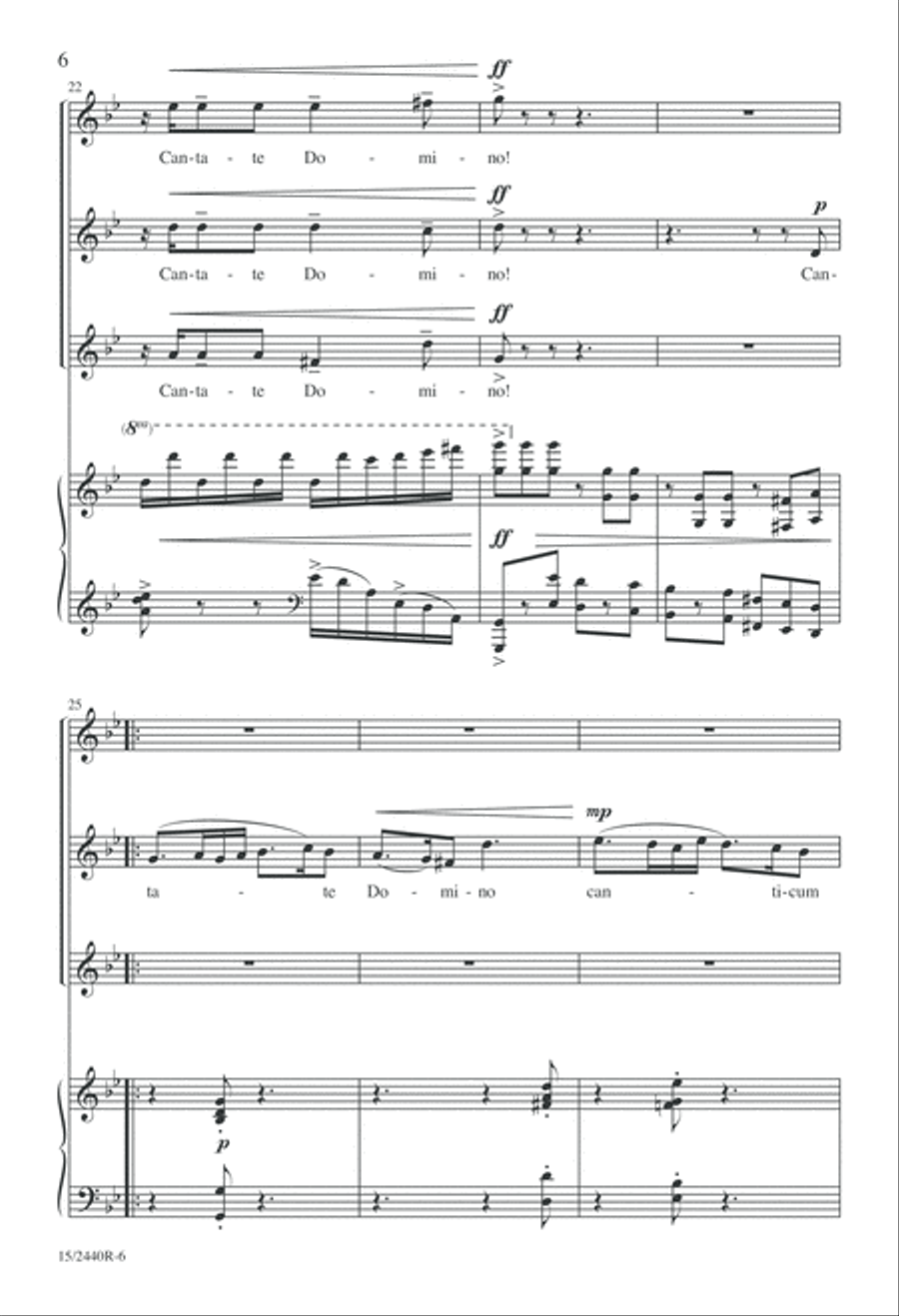 Cantate Domino SSA scores gallery preview page 6