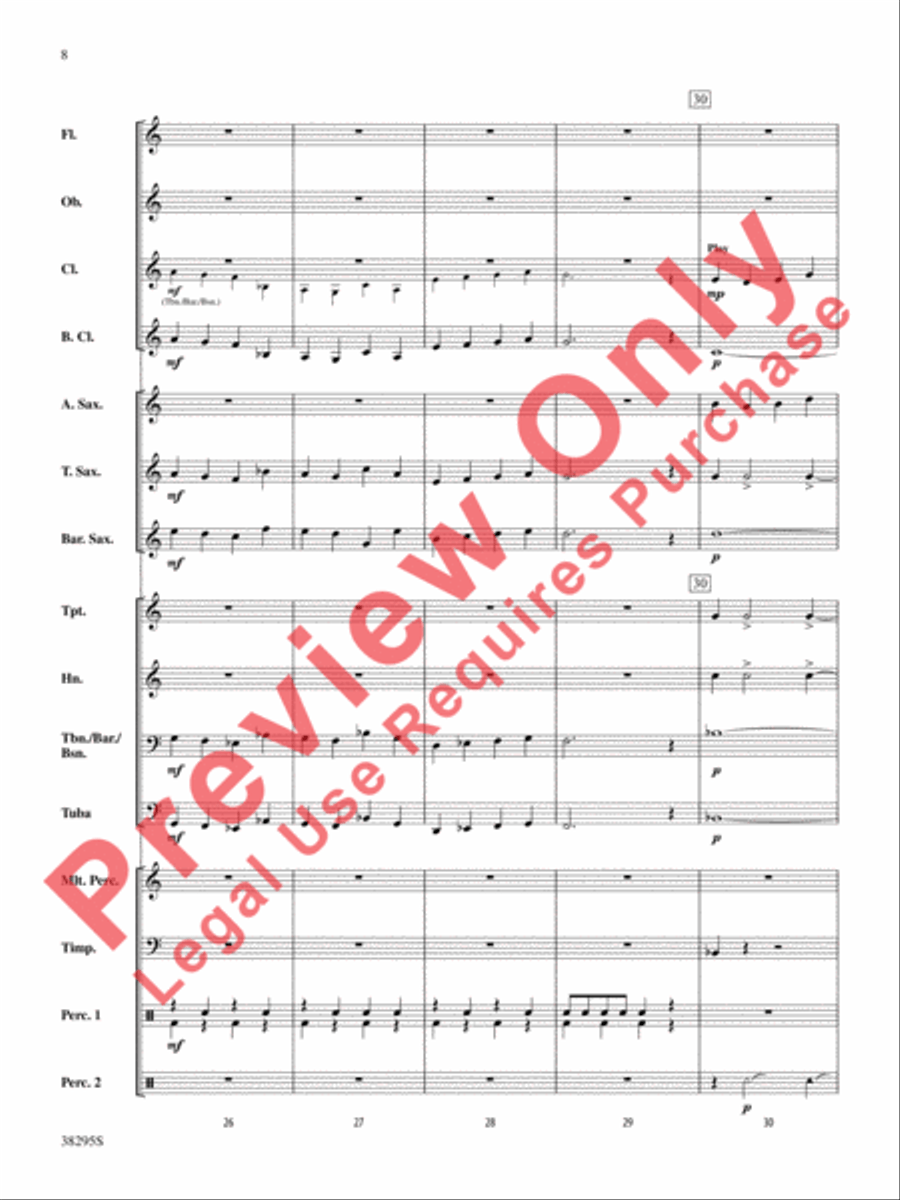 Planets in Motion Concert Band scores gallery preview page 8