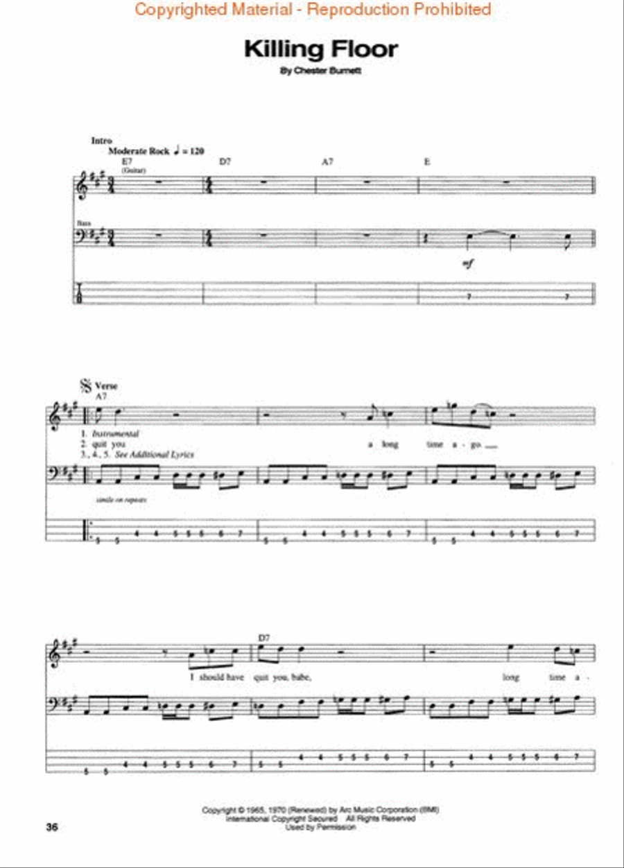 Blues Bass Classics Bass Guitar Tablature scores gallery preview page 3