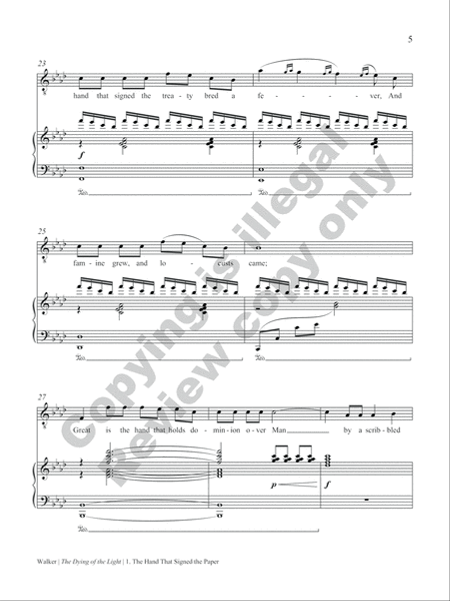 The Dying of the Light: Musical Settings of the Poetry of Dylan Thomas Cello scores gallery preview page 6