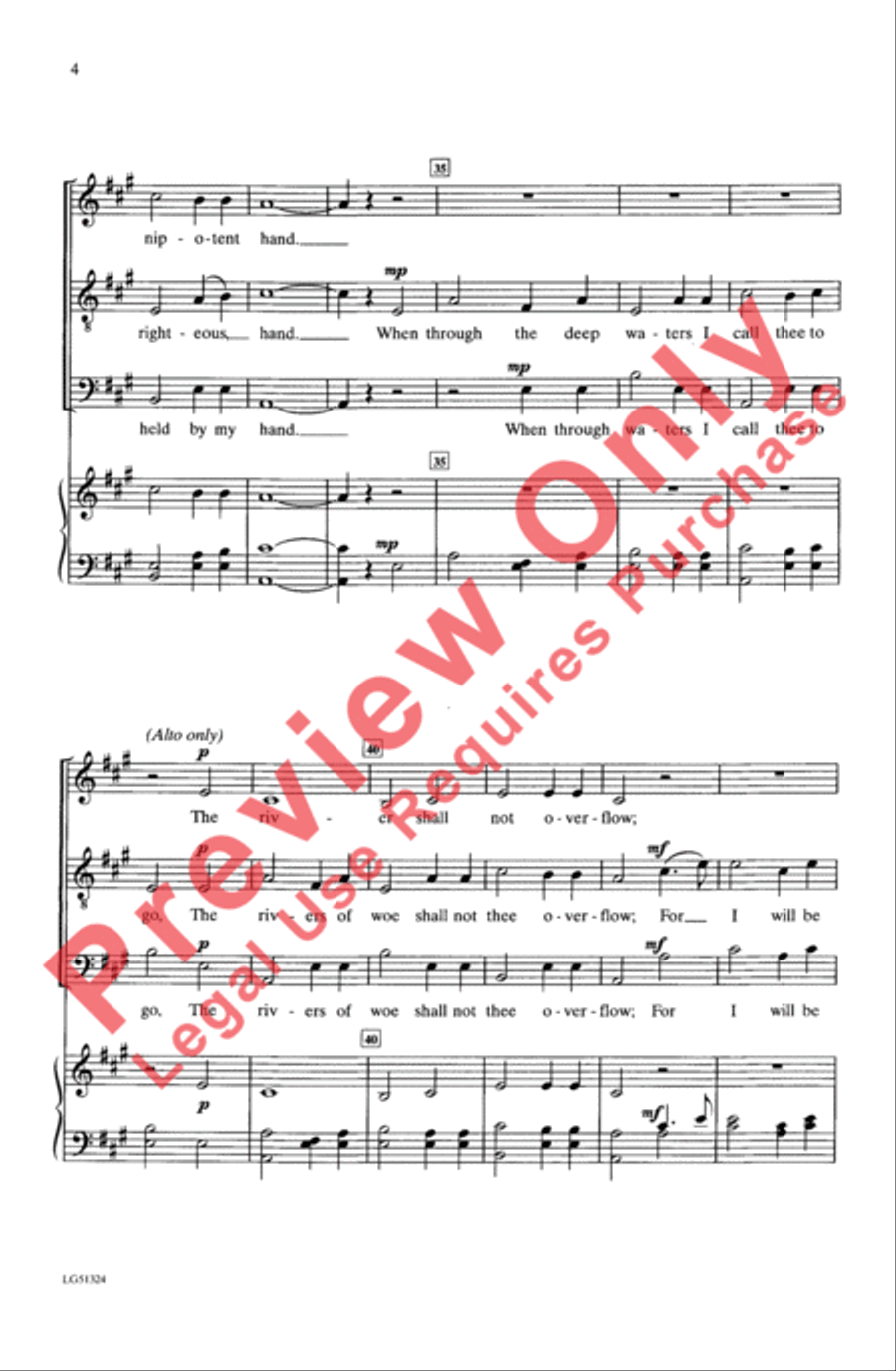 How Firm a Foundation 4-Part scores gallery preview page 4