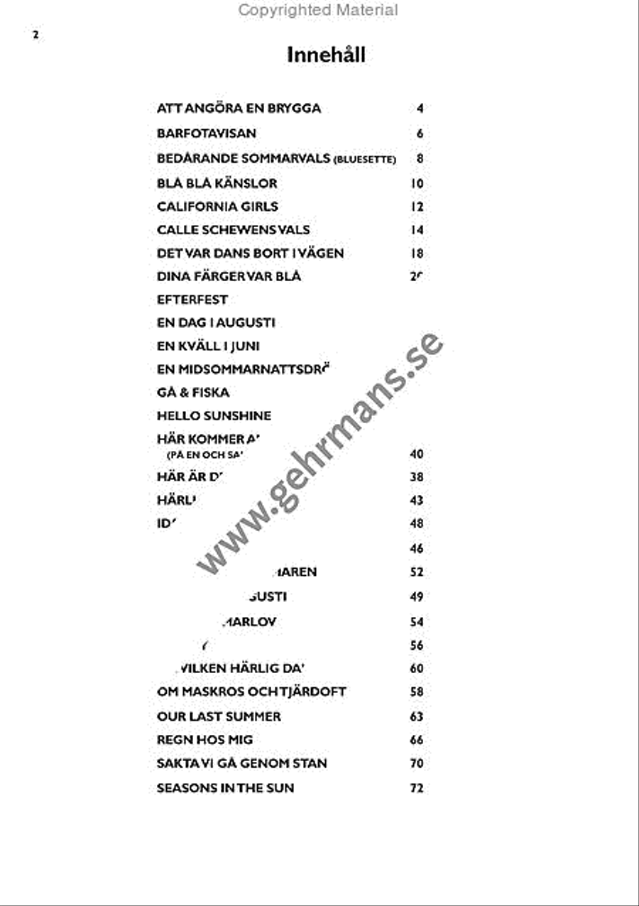 Sommarpop Piano, Vocal, Guitar scores gallery preview page 3