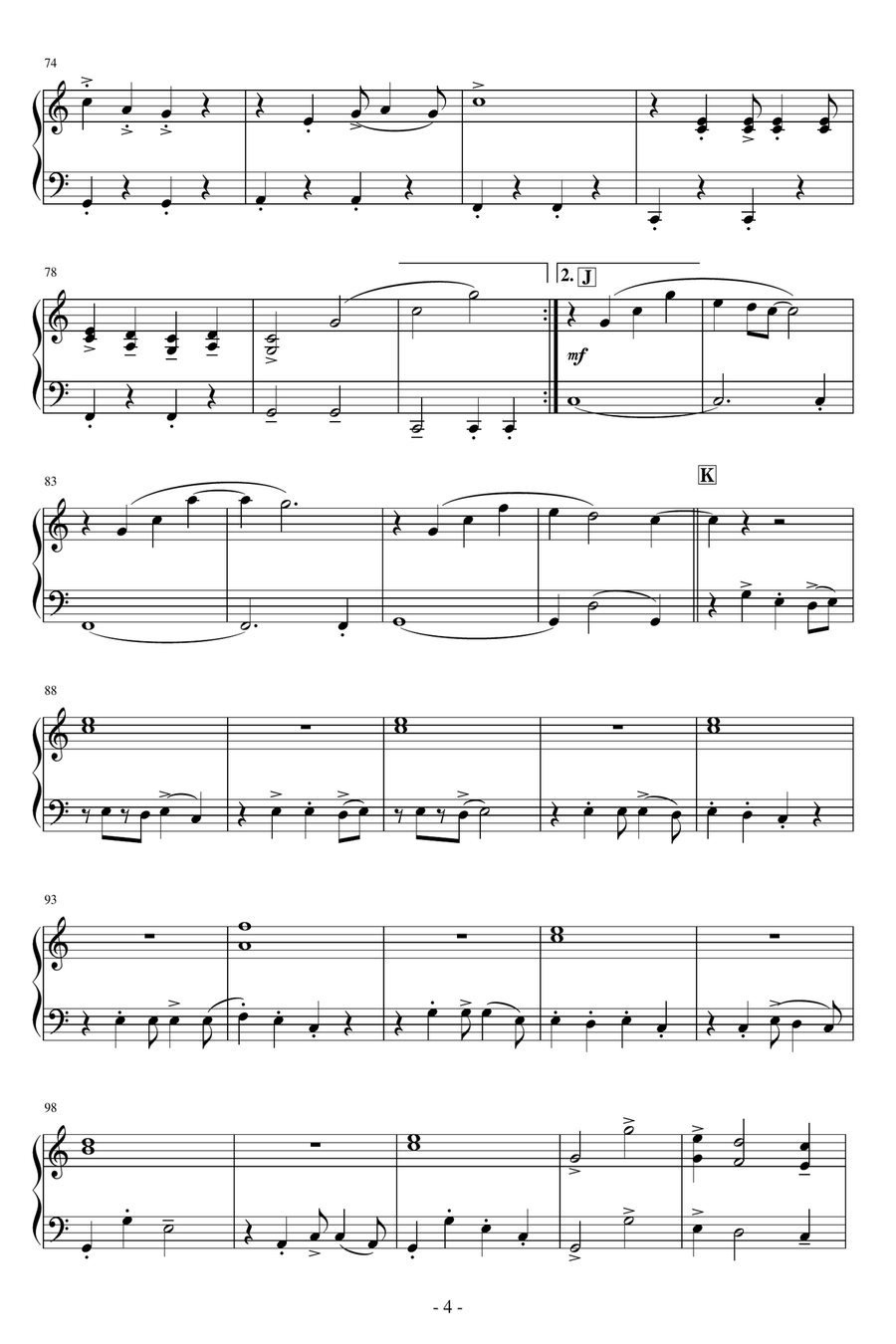Where You Are Easy Piano scores gallery preview page 4