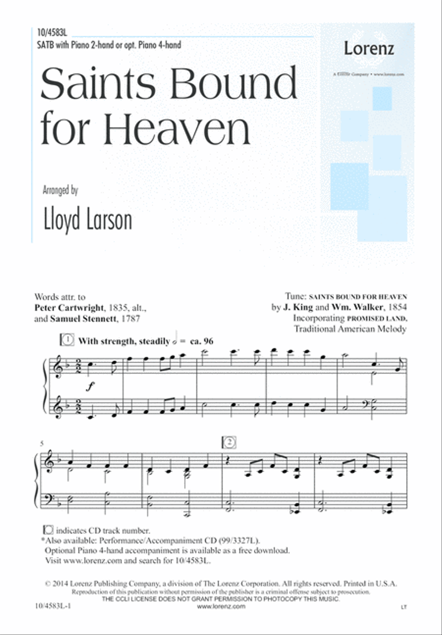 Saints Bound for Heaven Saints Bound for Heaven 4-Part scores gallery preview page 2