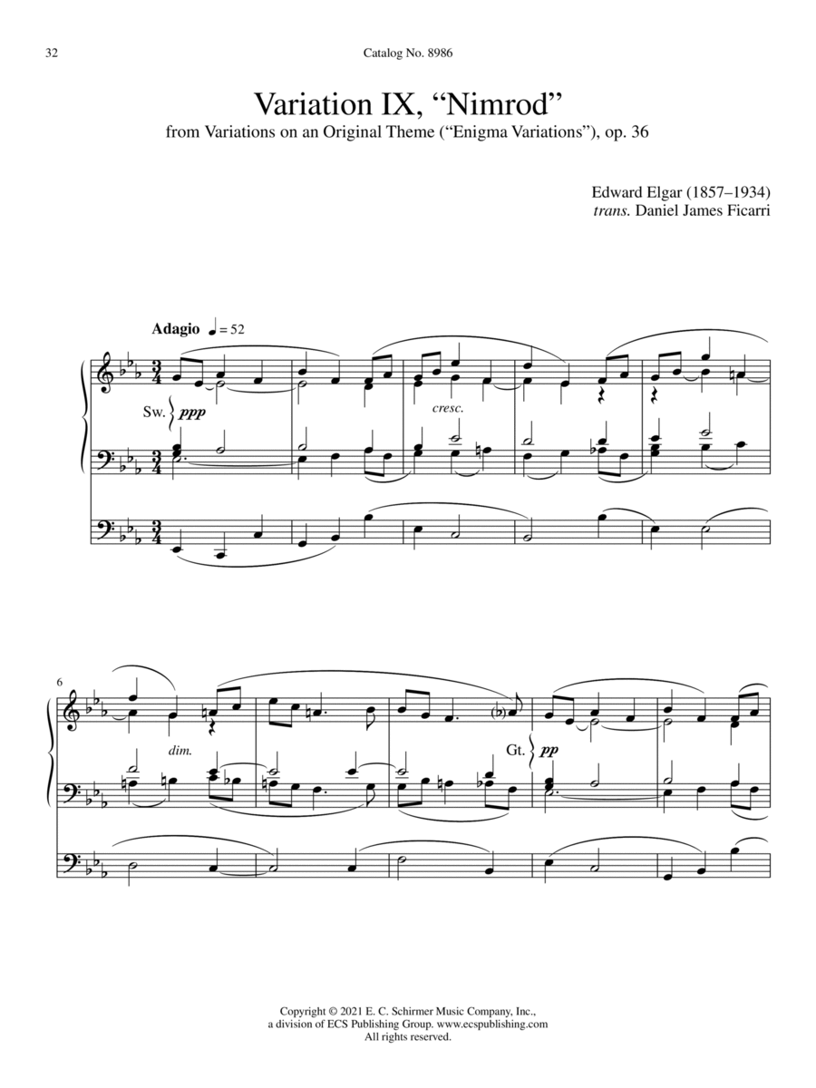 Nimrod Nimrod Organ Solo scores gallery preview page 1