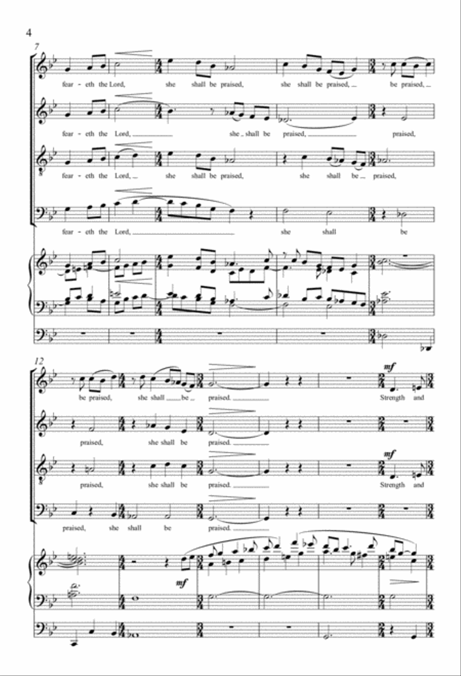 She That Feareth the Lord 4-Part scores gallery preview page 4