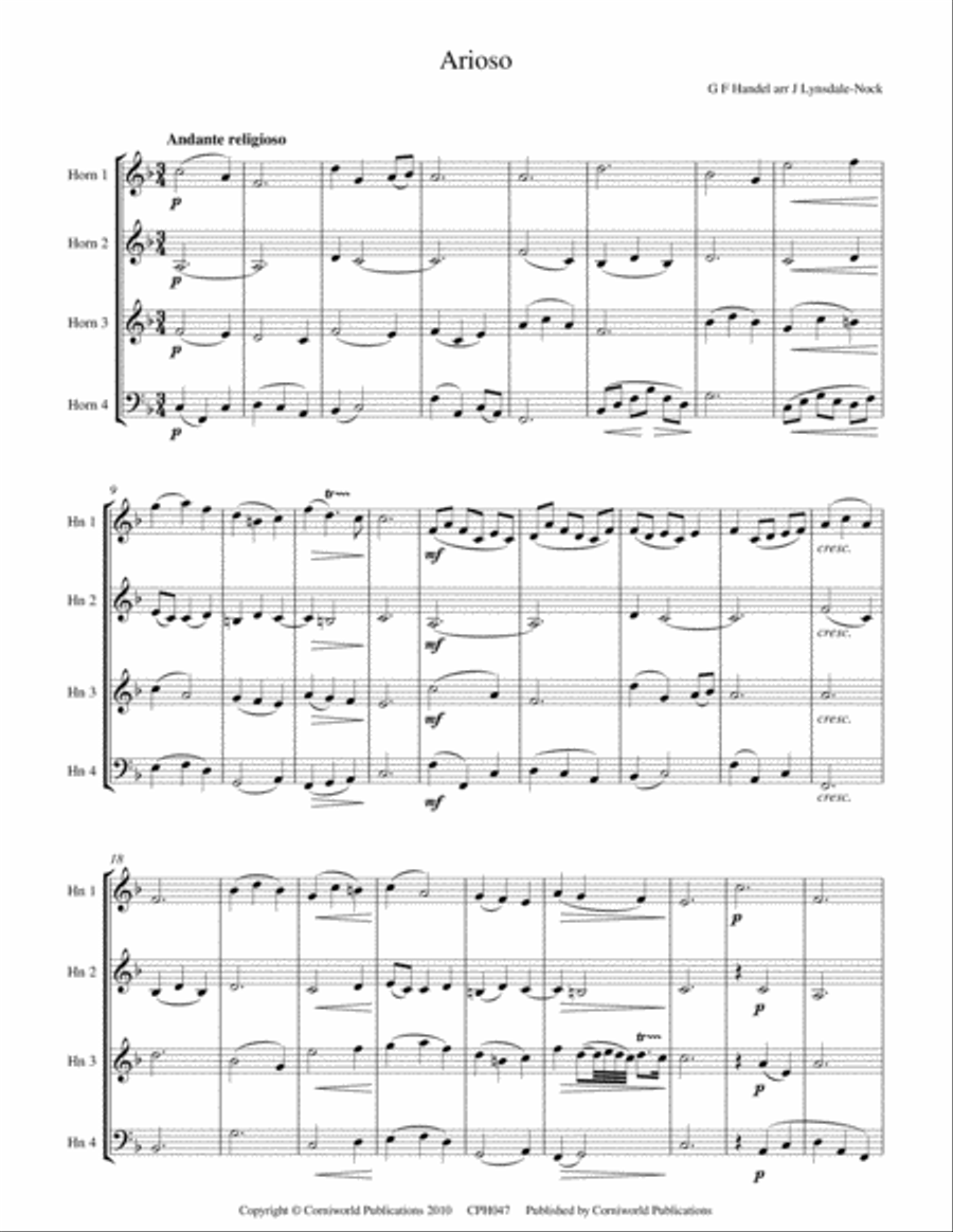 Arioso Brass Ensemble scores gallery preview page 1