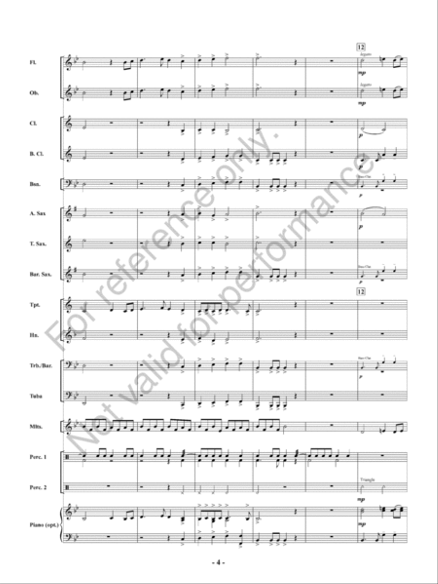 Trumpet Voluntary Concert Band scores gallery preview page 5