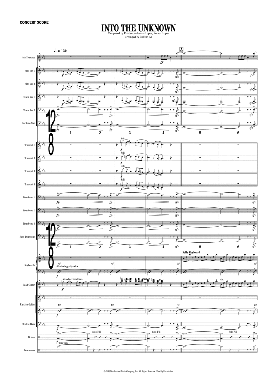 Into The Unknown Jazz Ensemble scores gallery preview page 1