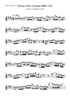 Arioso BWV 156 - Tenor Sax Solo