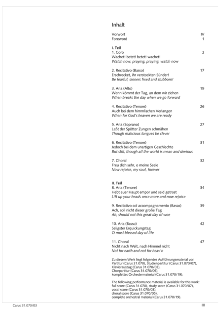 Watch now, praying, praying, watch now (Wachet! betet! betet! wachet!) 4-Part scores gallery preview page 3