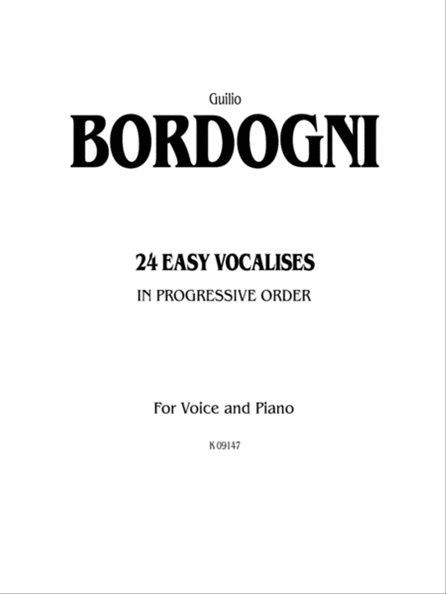 Twenty-four Easy Vocalises in Progressive Order