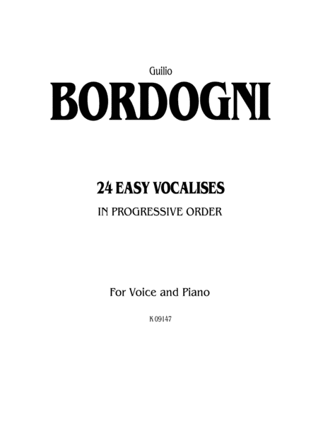 Twenty-four Easy Vocalises in Progressive Order