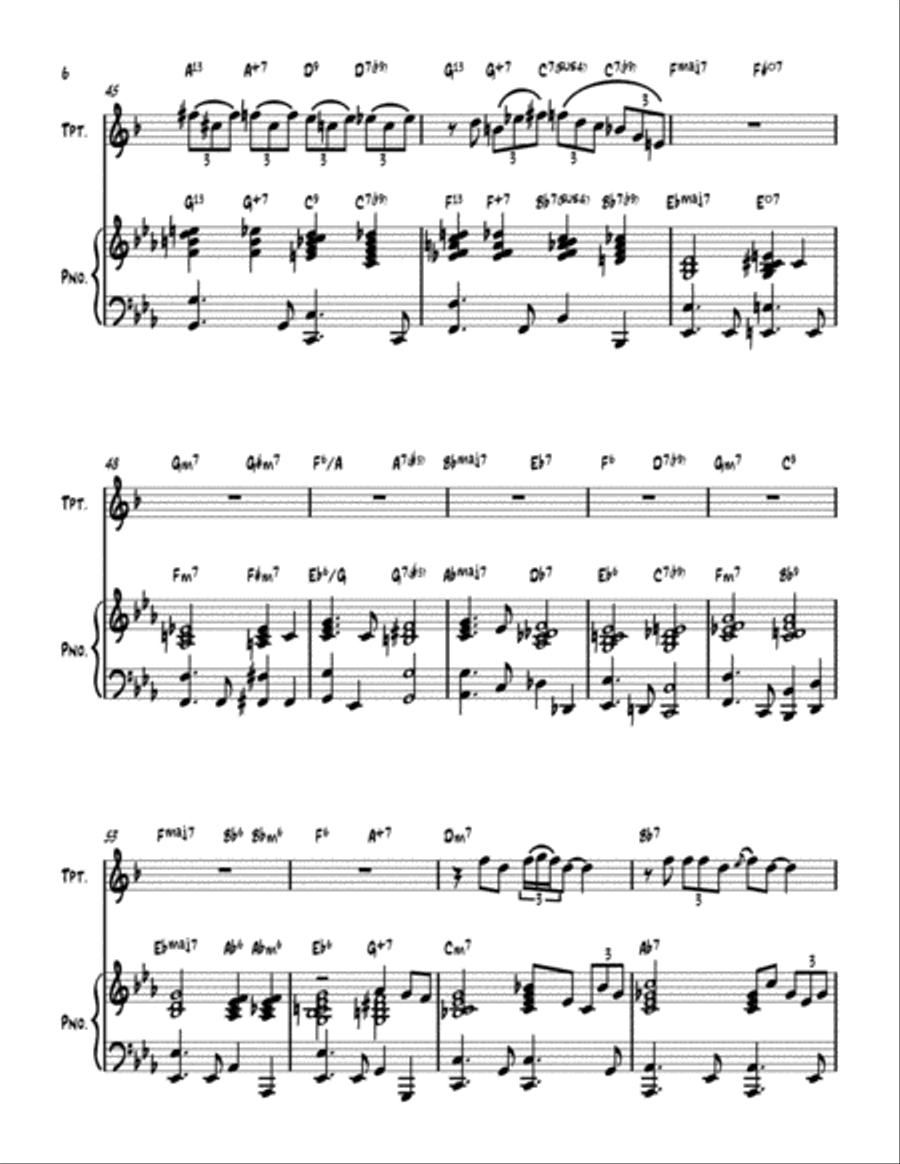 Ain't Misbehavin' Trumpet Solo scores gallery preview page 6