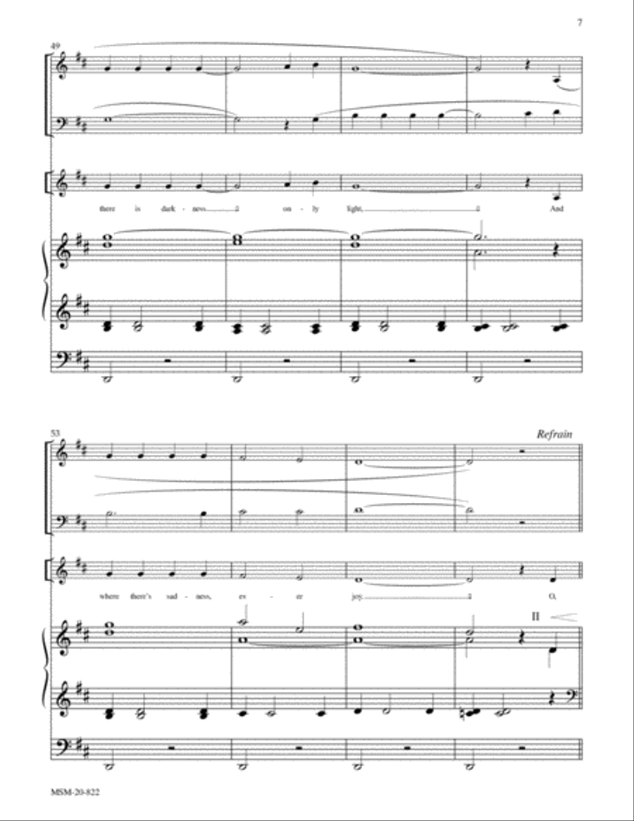 Make Me a Channel of Your Peace (Prayer of St. Francis) Choir scores gallery preview page 6