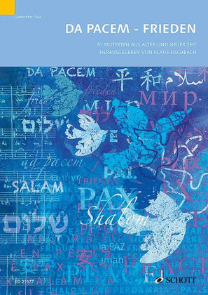 Book cover for Da Pacem - Frieden For Mixed Choir Choir Book