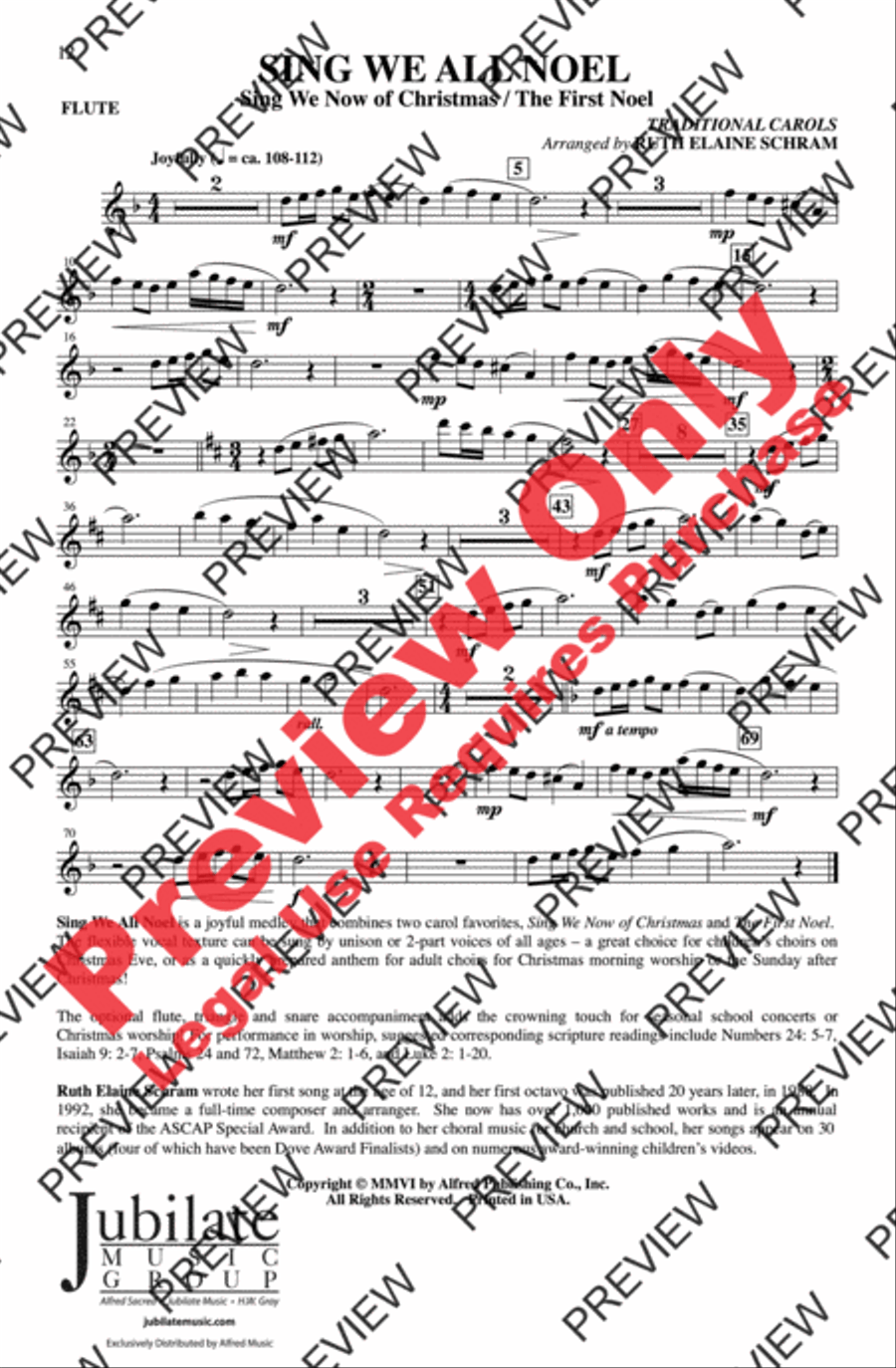 Sing We All Noel Sing We All Noel Unison Choir scores gallery preview page 12