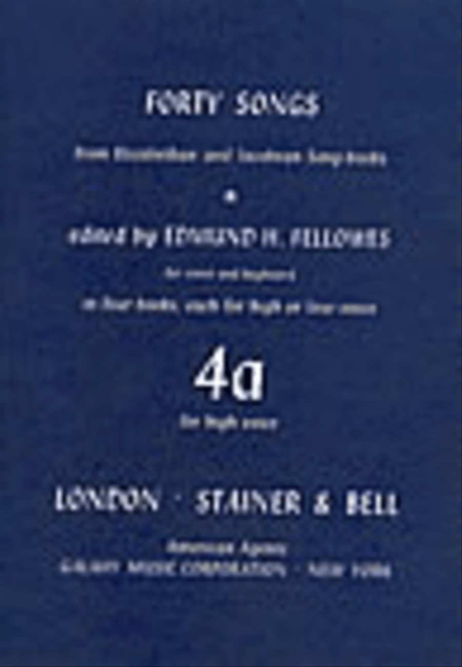 Elizabethan and Jacobean Song books, Forty Songs from Book 4 (High voice)