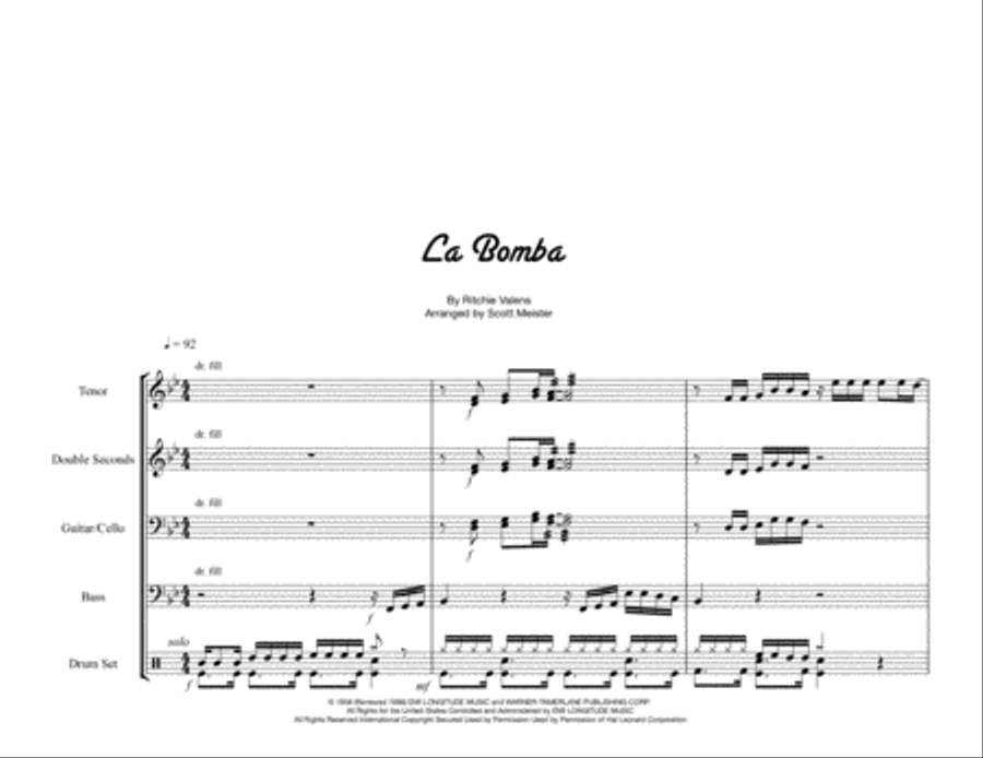 La Bamba La Bamba Percussion Ensemble scores gallery preview page 1