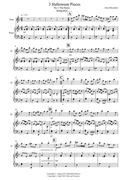 3 Halloween Pieces for Flute And Piano image number null