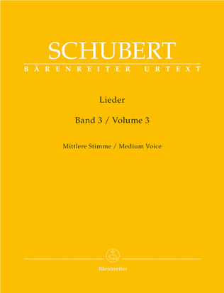 Book cover for Lieder, Volume 3, Op. 80-98
